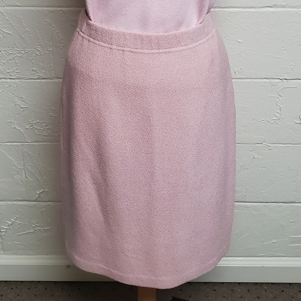 St. John Collection 3pc. Pink Tweed Jacket Suit - Picture 6 of 16